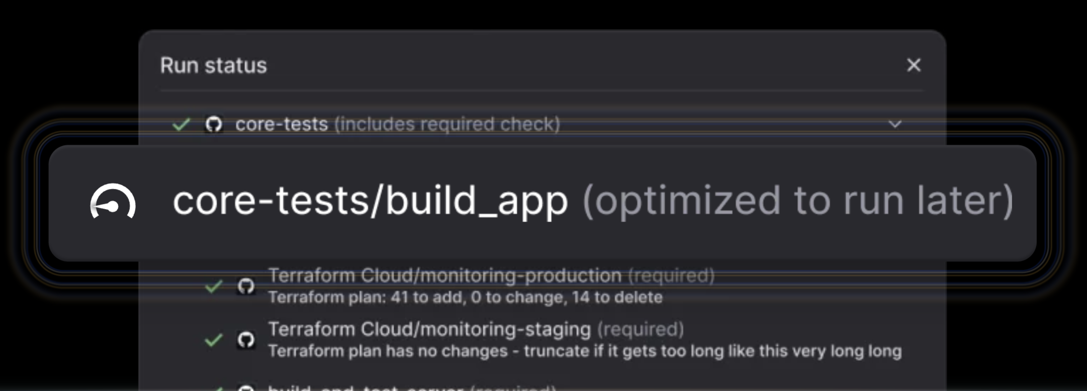 CI optimization interface