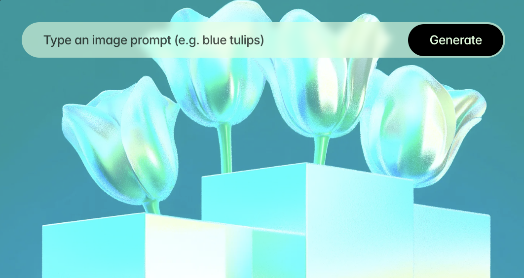 AI inference interface showing image generation