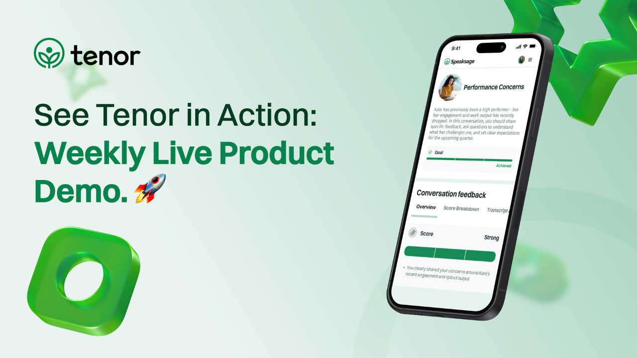 Tenor Weekly Demo Webinar