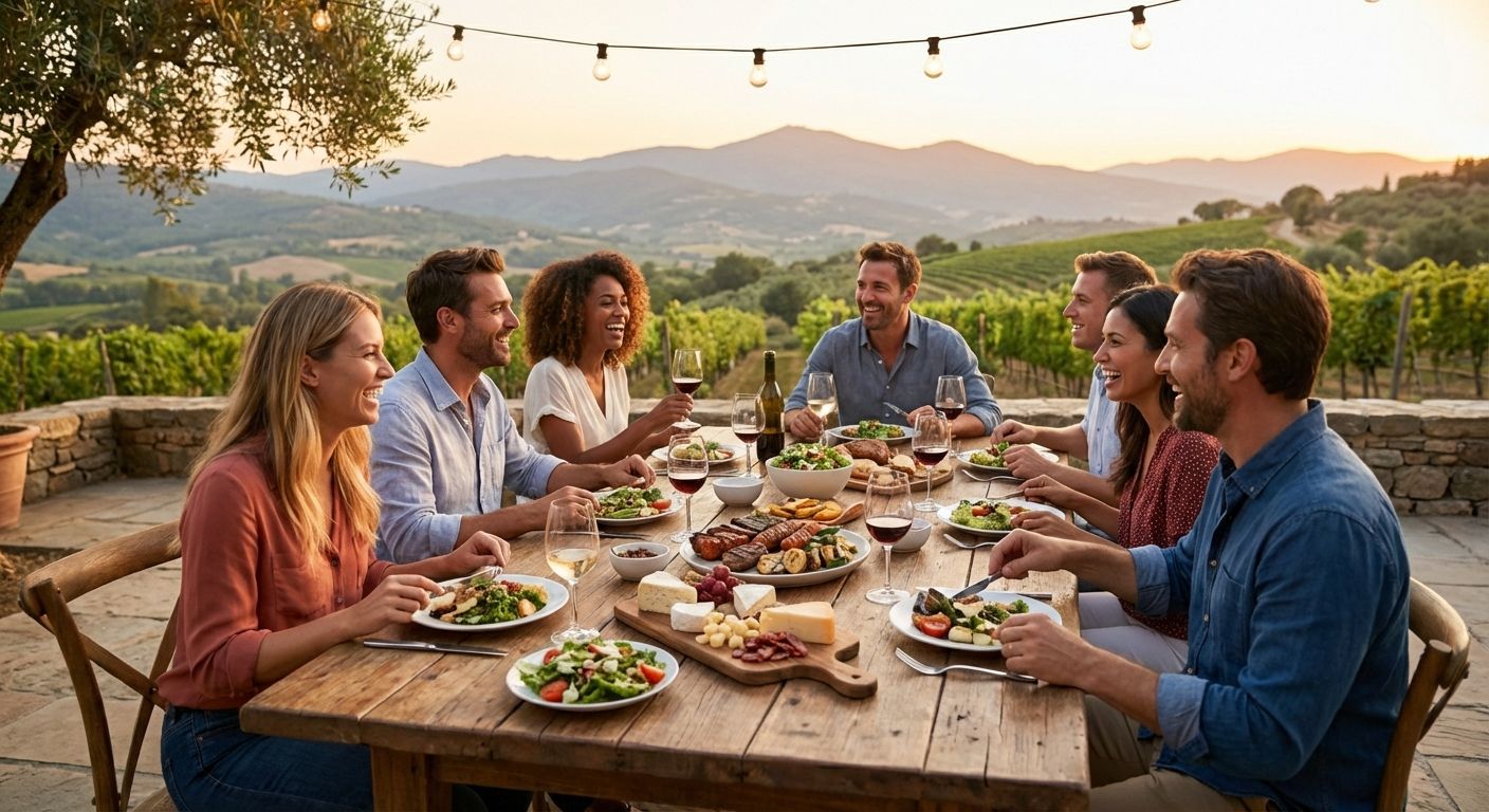 Team dinner at company offsite event