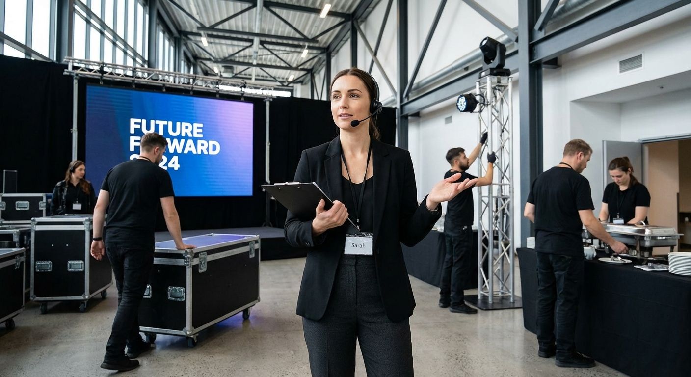 On-site coordinator managing offsite events logistics