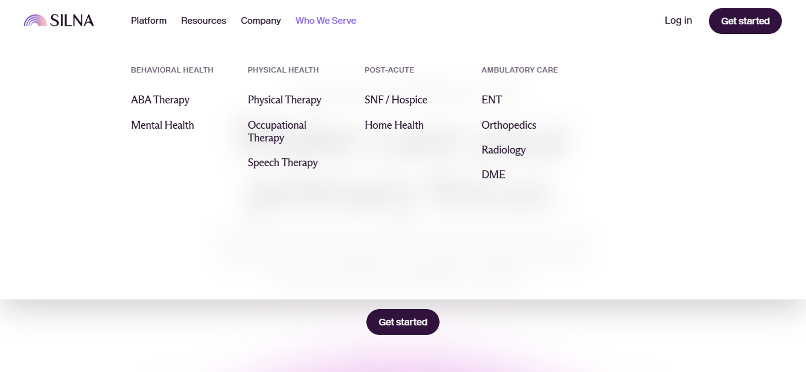 Silna Health homepage
