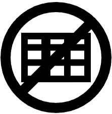 No training on data - prohibition symbol