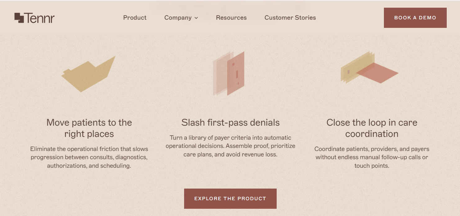 Tennr homepage
