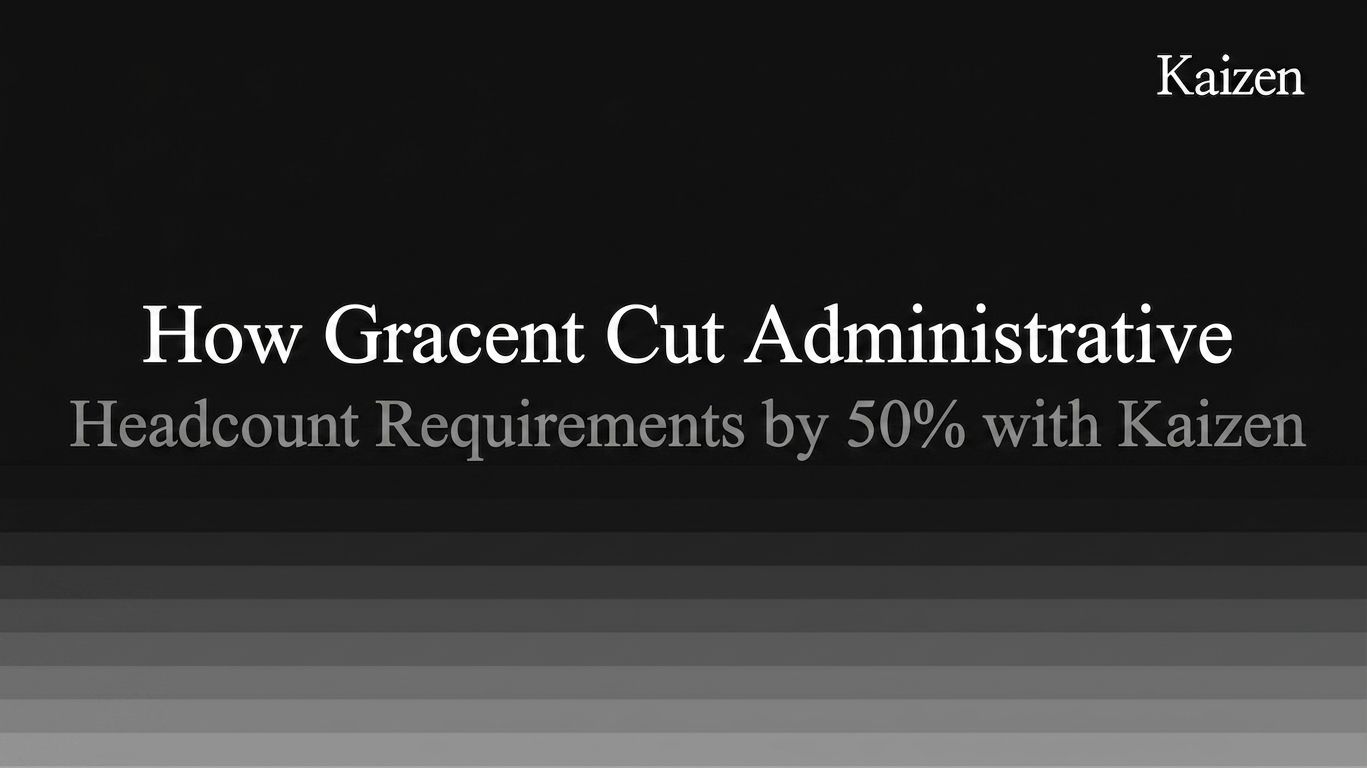 How Gracent Cut Administrative Headcount Requirements by 50% with Kaizen