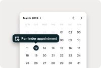 Calendar showing 24/7 operation