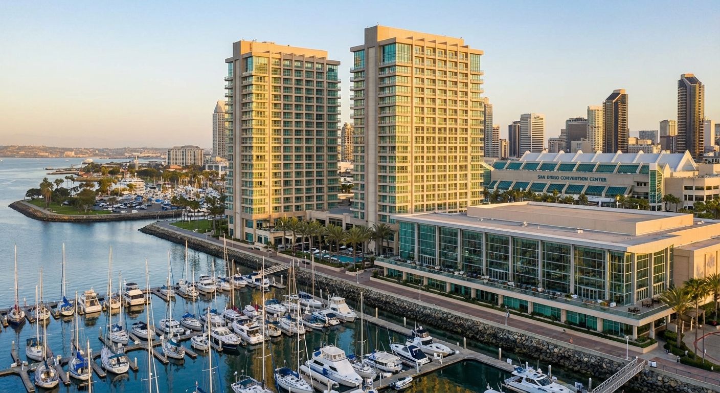 Manchester Grand Hyatt San Diego waterfront hotel with bay views