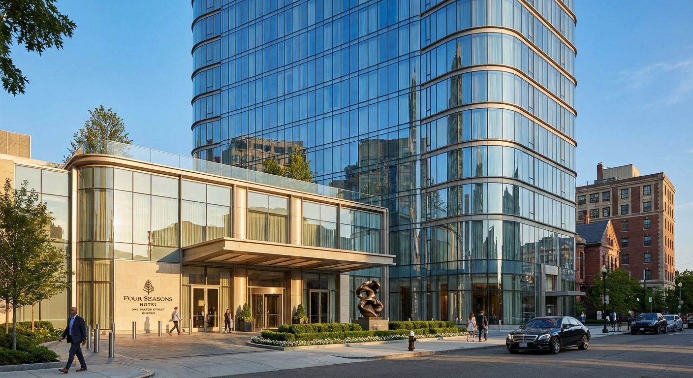 Four Seasons One Dalton Street Boston modern glass tower