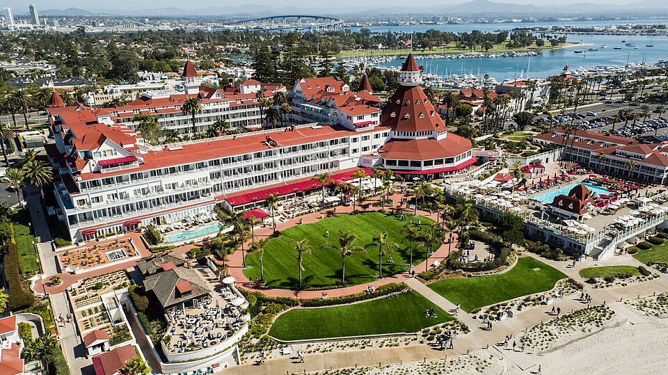Hotel del Coronado aerial view