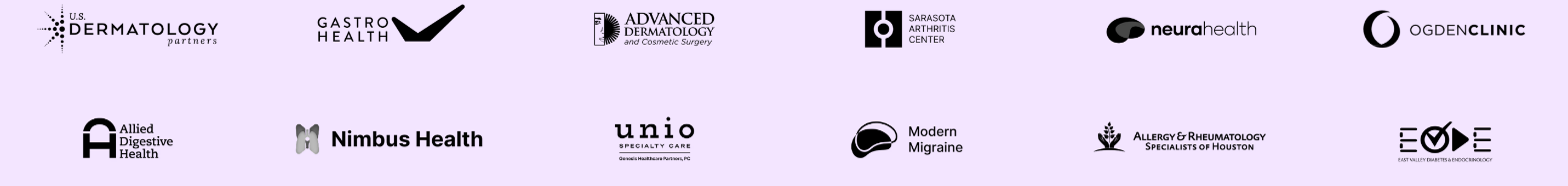 Healthcare and medical organization partner logos