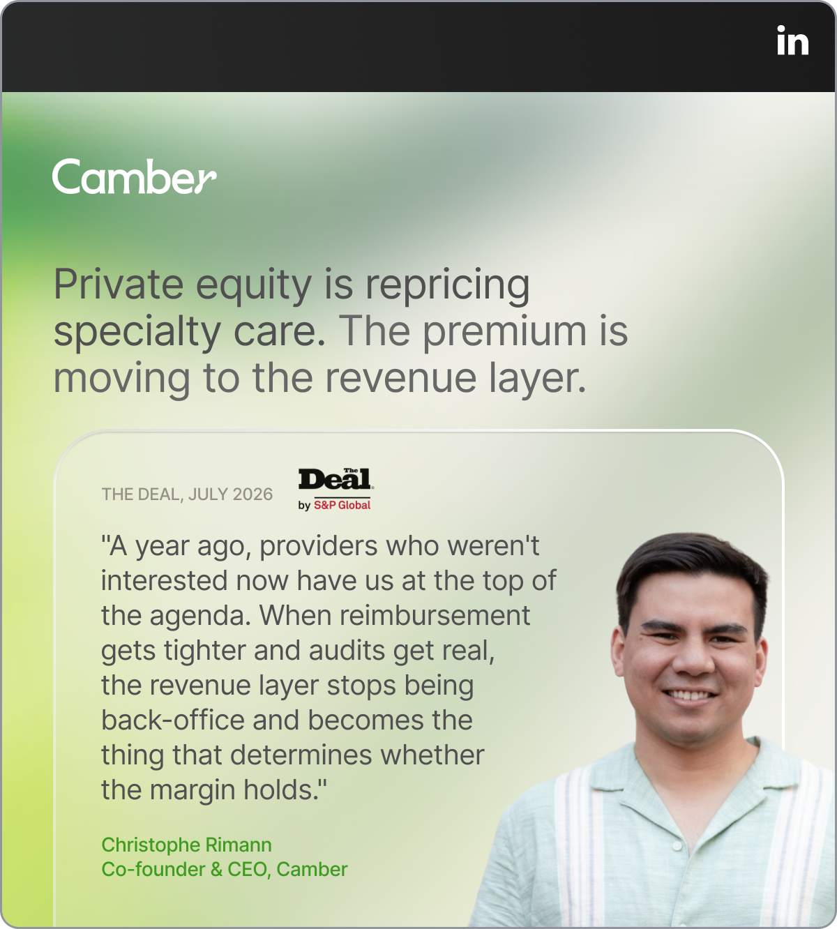 Camber private equity thought leadership post