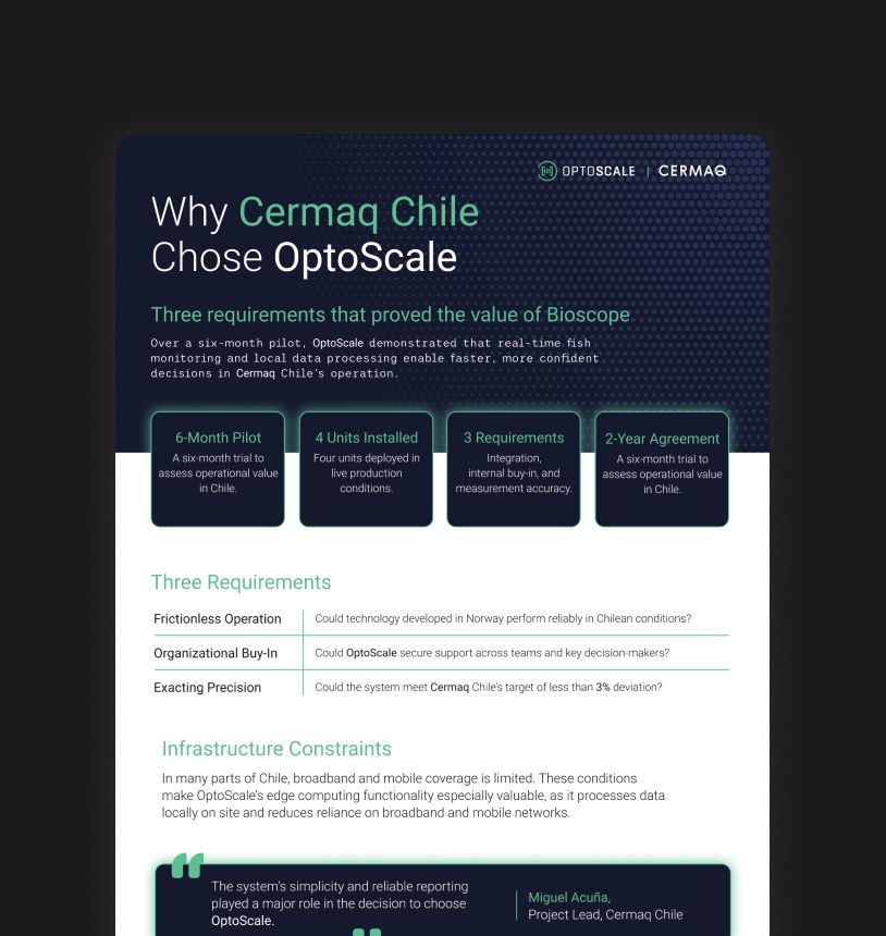 OptoScale customer case study infographic
