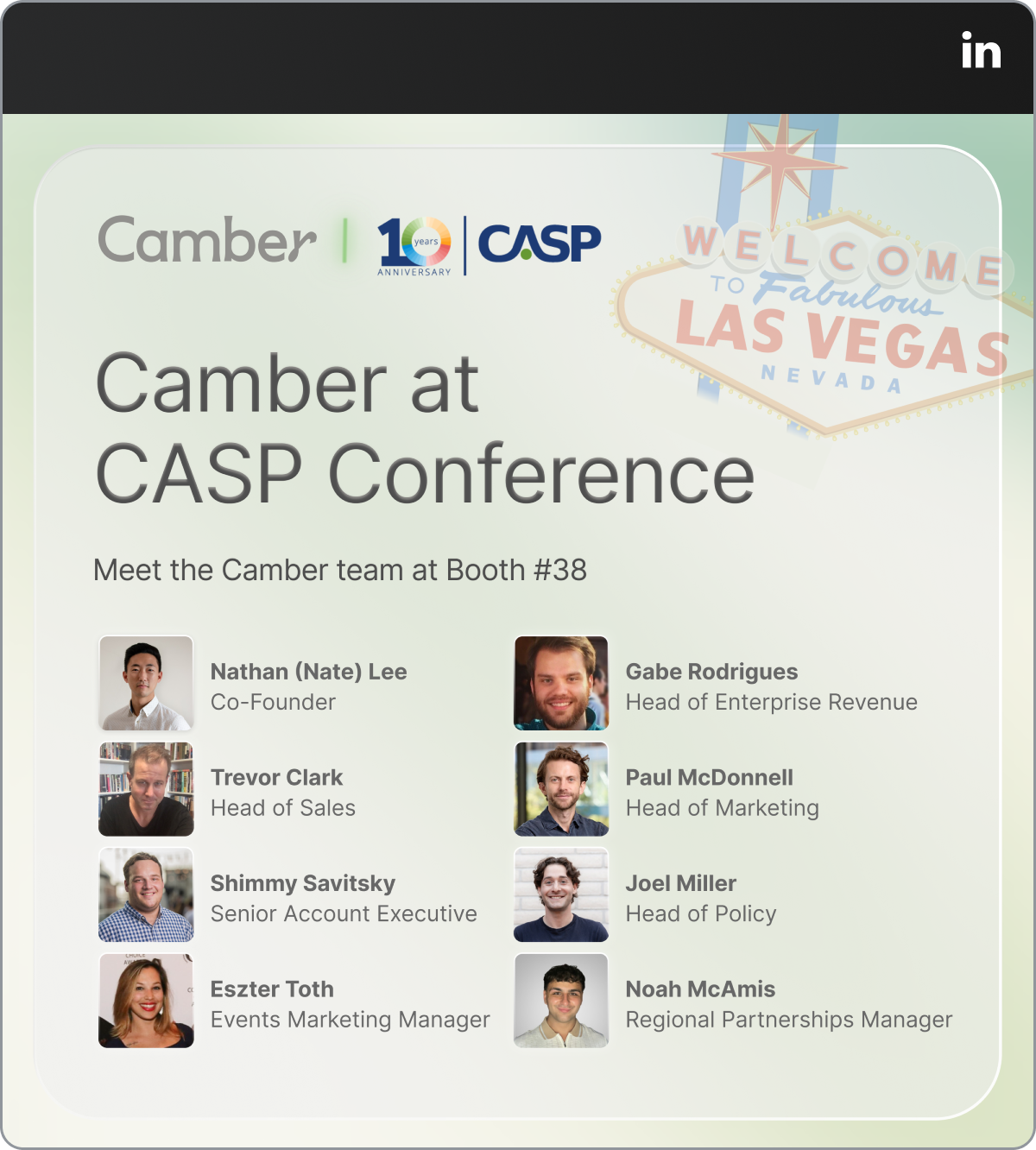 Camber CASP conference team post