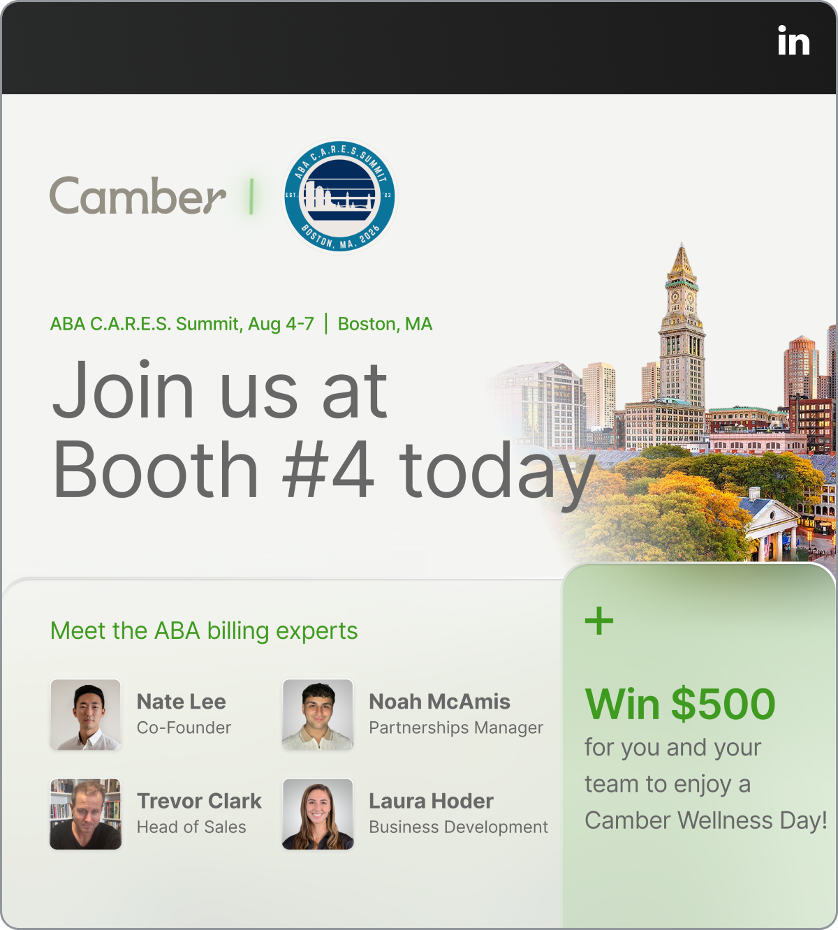 Camber ABA CARES Summit event post