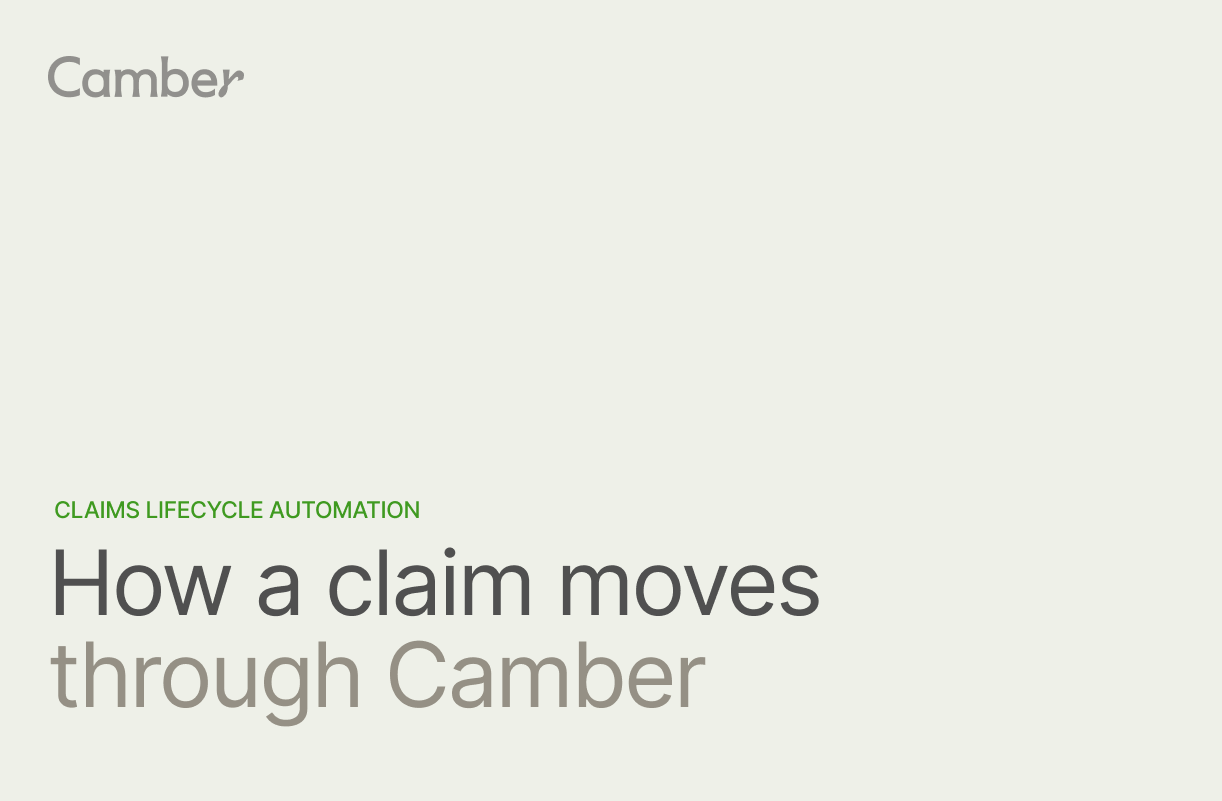 How a claim moves through Camber