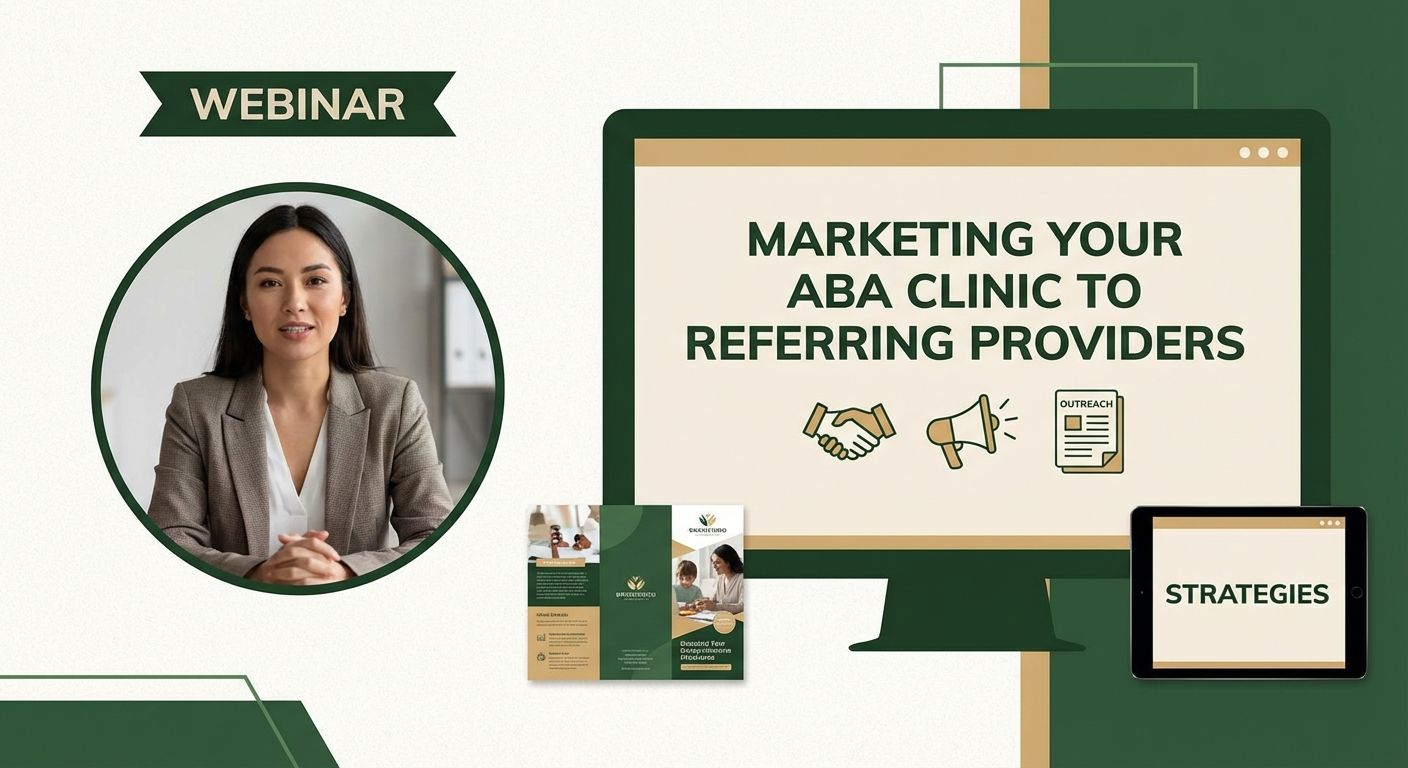 Professional presenter delivering a webinar on clinic marketing