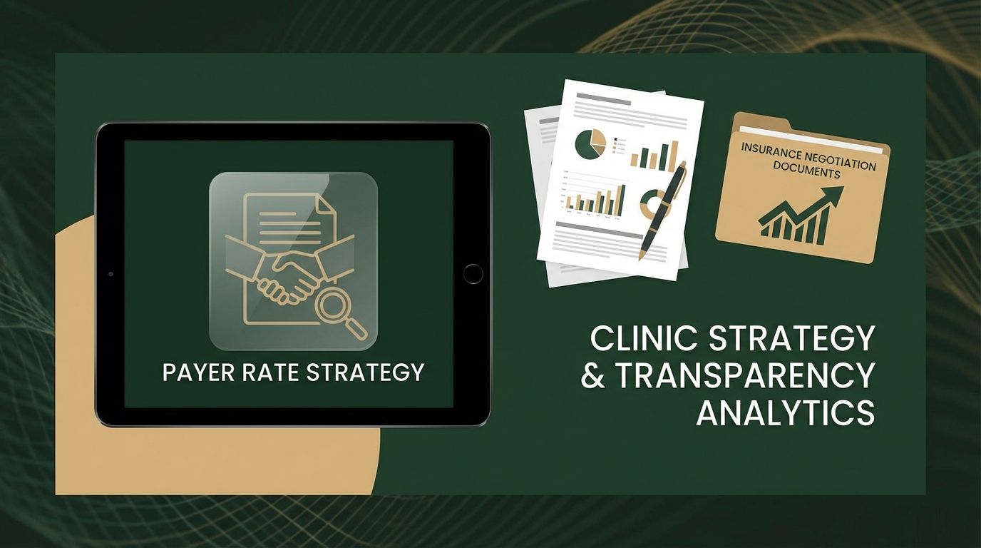 Healthcare strategy documents and payer rate analysis