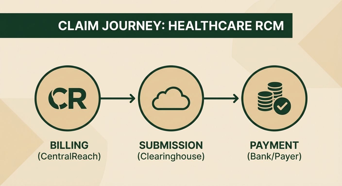 Healthcare claims processing journey visualization