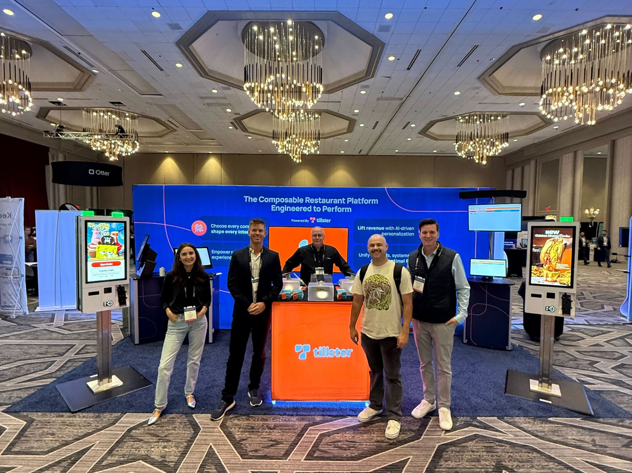 Tillster team at a restaurant platform exhibition booth