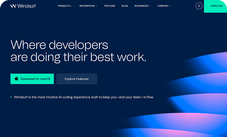 Windsurf page built with Flint