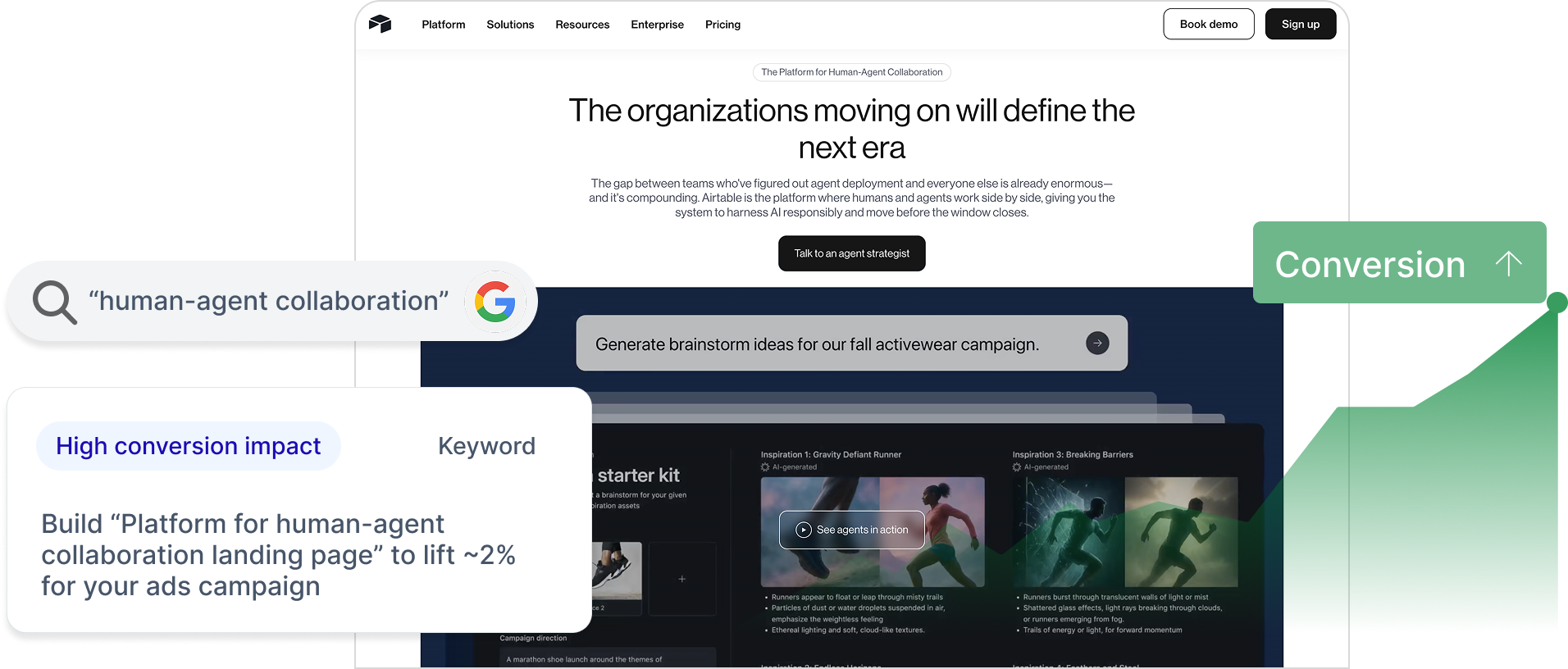 Flint builds the right page for every click