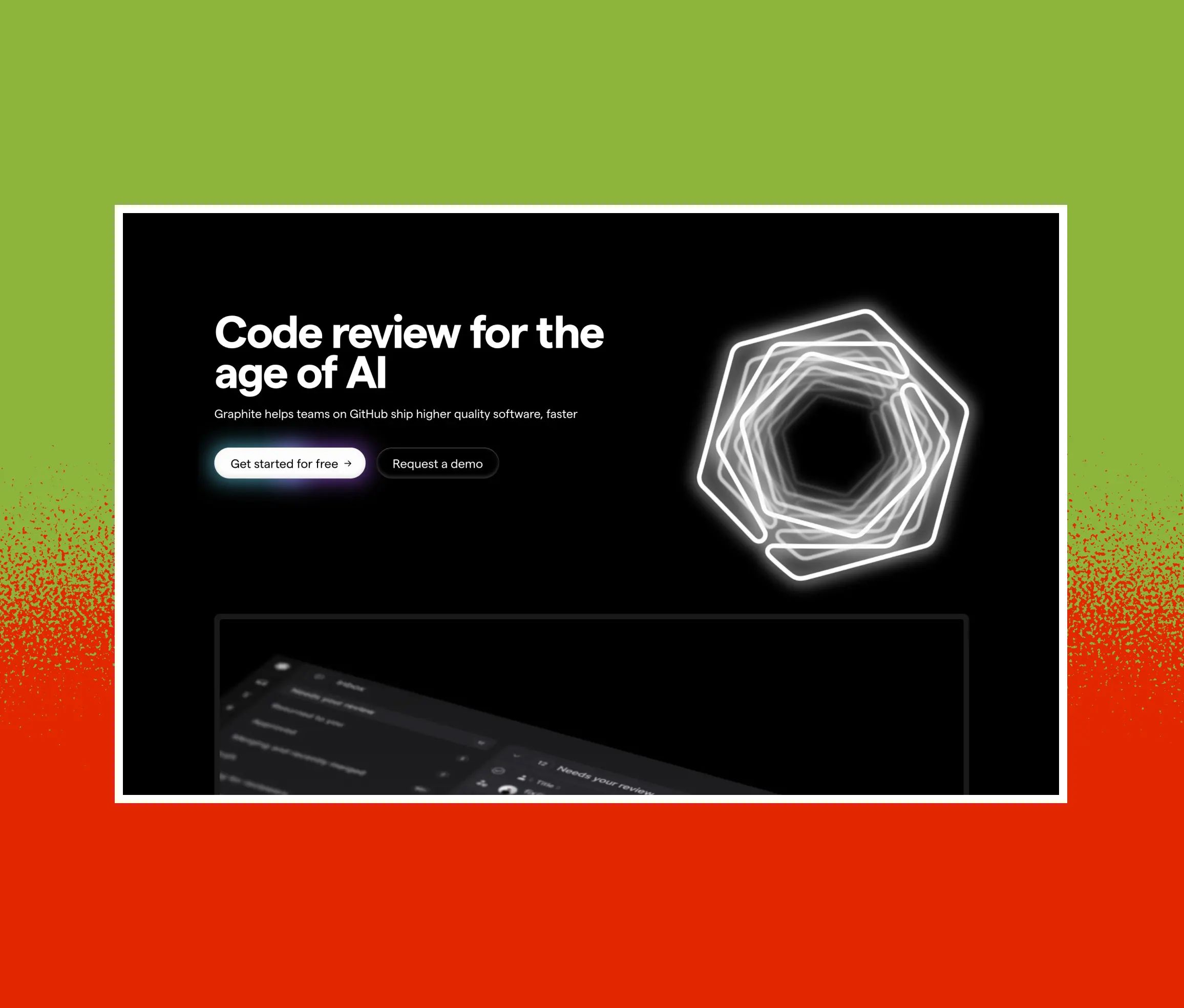 Graphite Landing Page Mockup