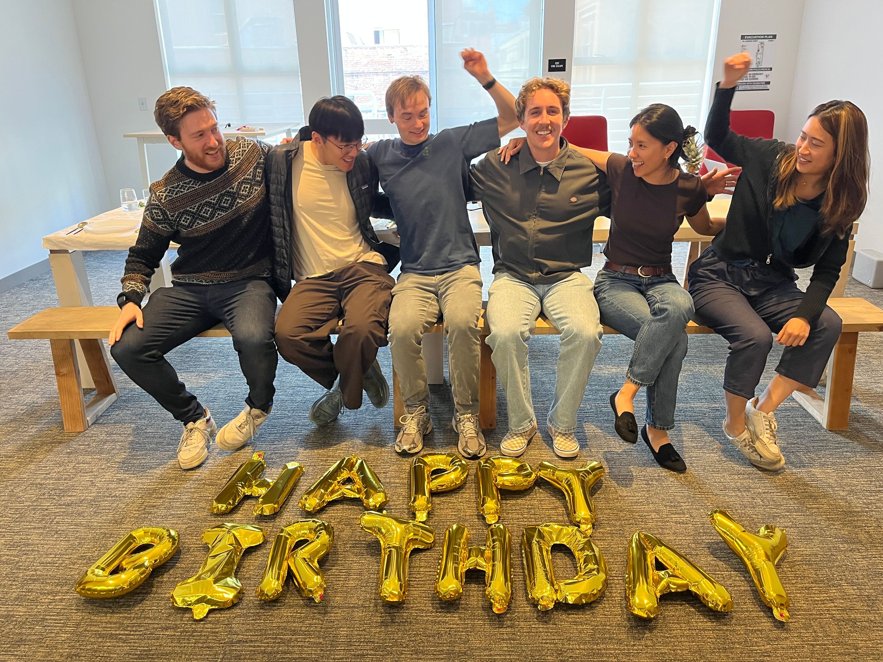 Team member working at laptop