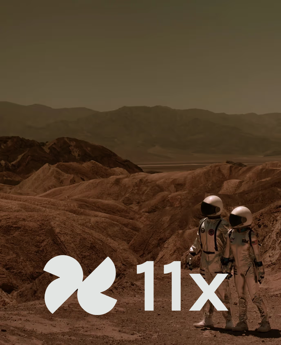 11x astronauts on Mars landscape