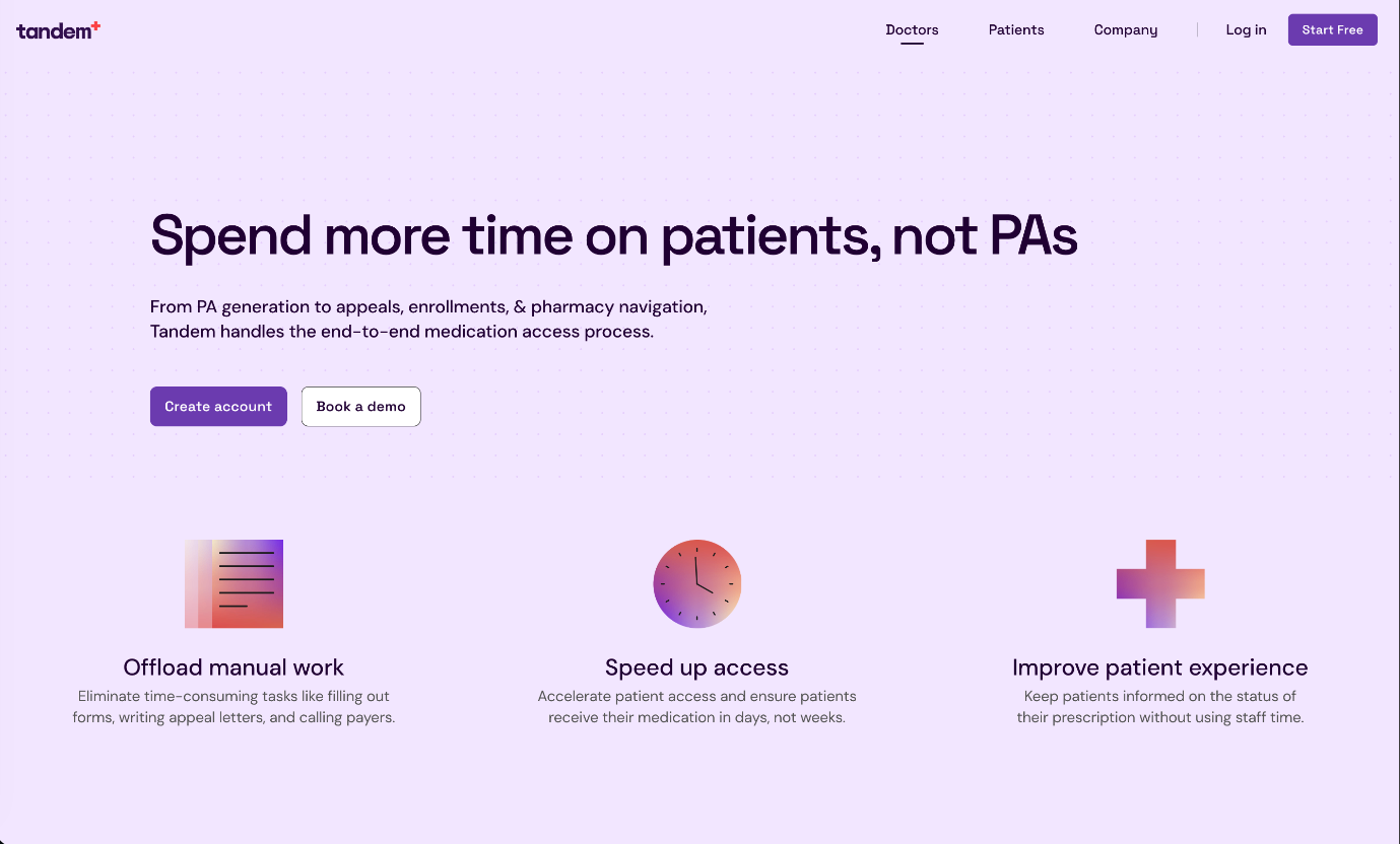 Spend more time on patients landing page
