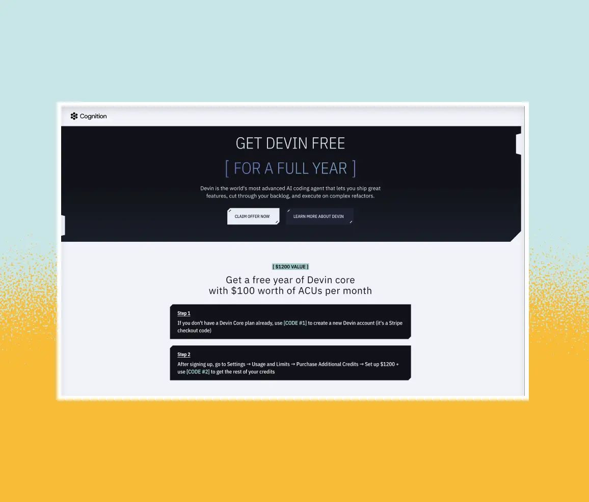 Cognition Landing Page Mockup