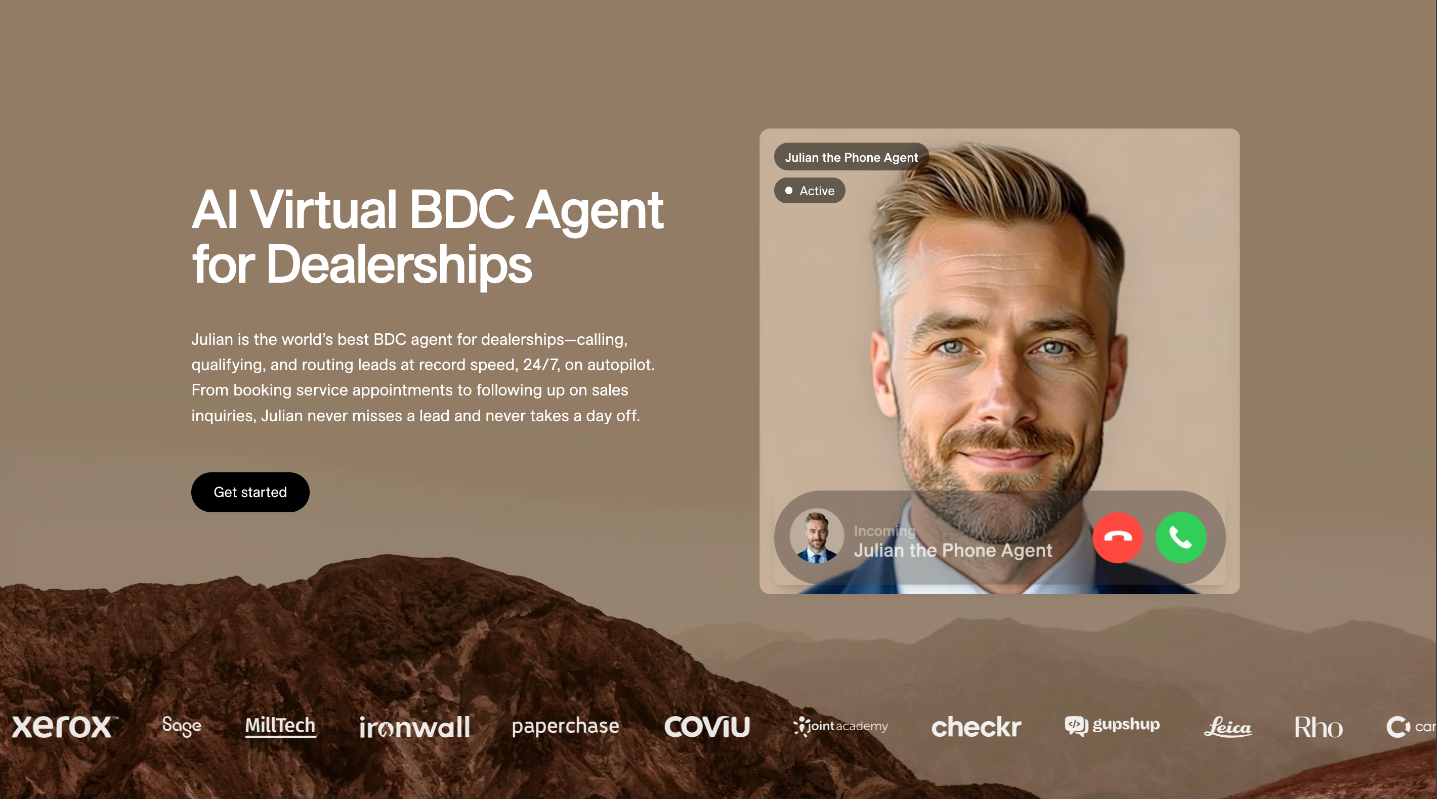 AI virtual BDC agent for car dealerships hero page