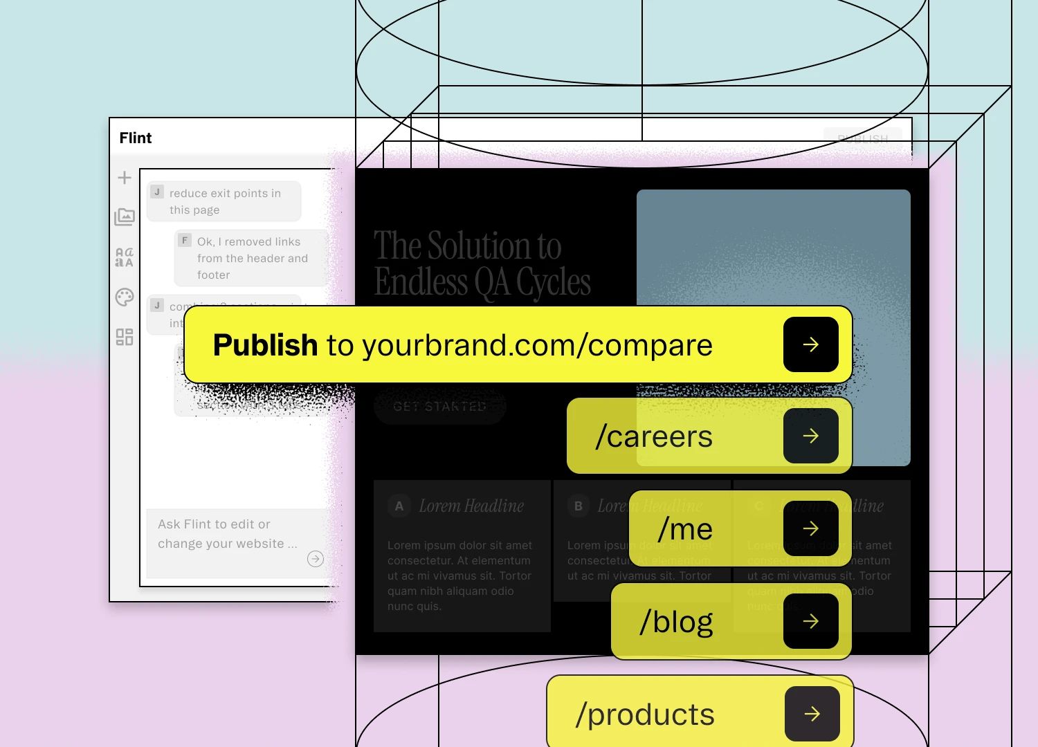 Analytics and scaling dashboard mockup