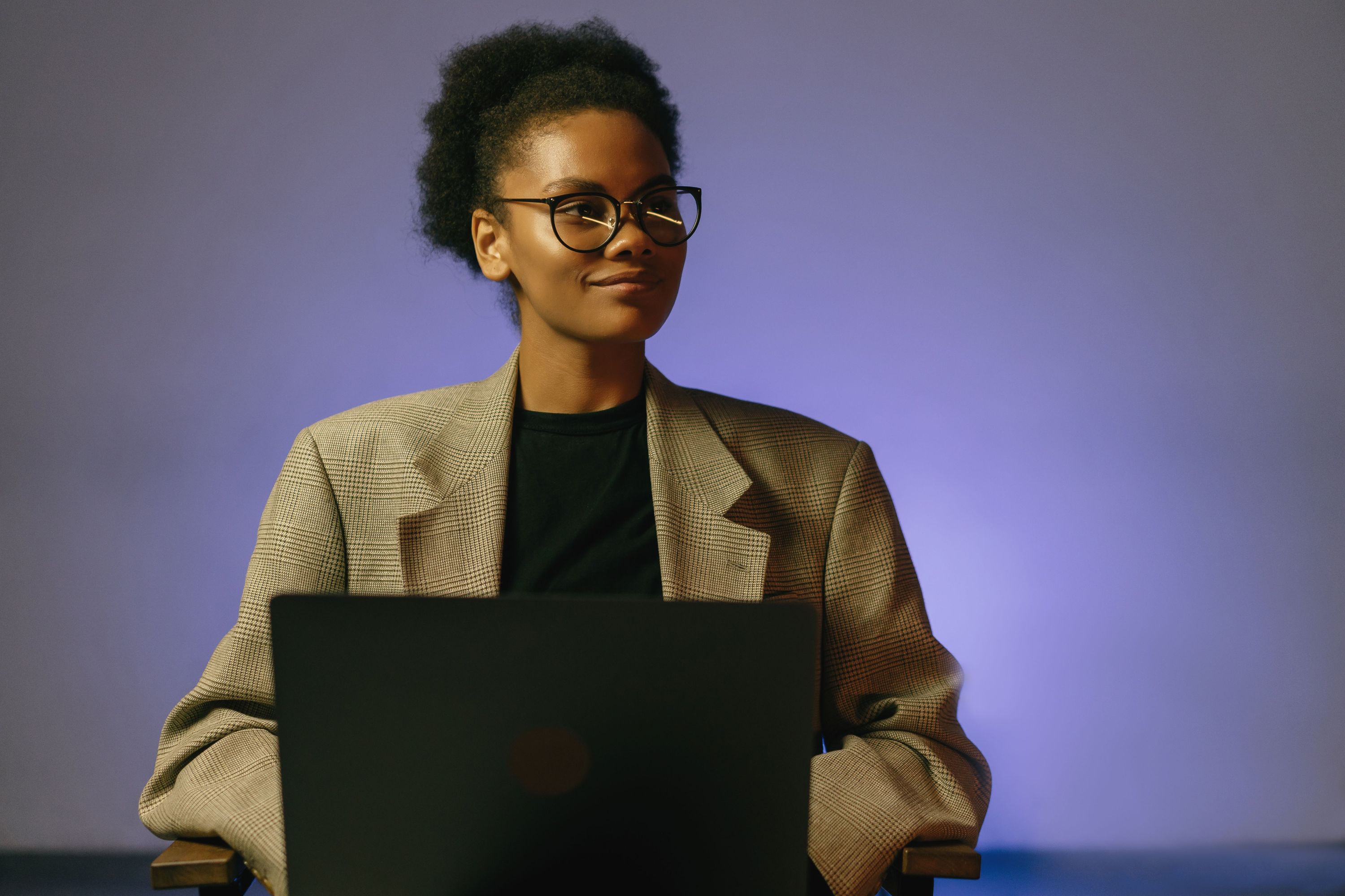 Marketer working on a laptop