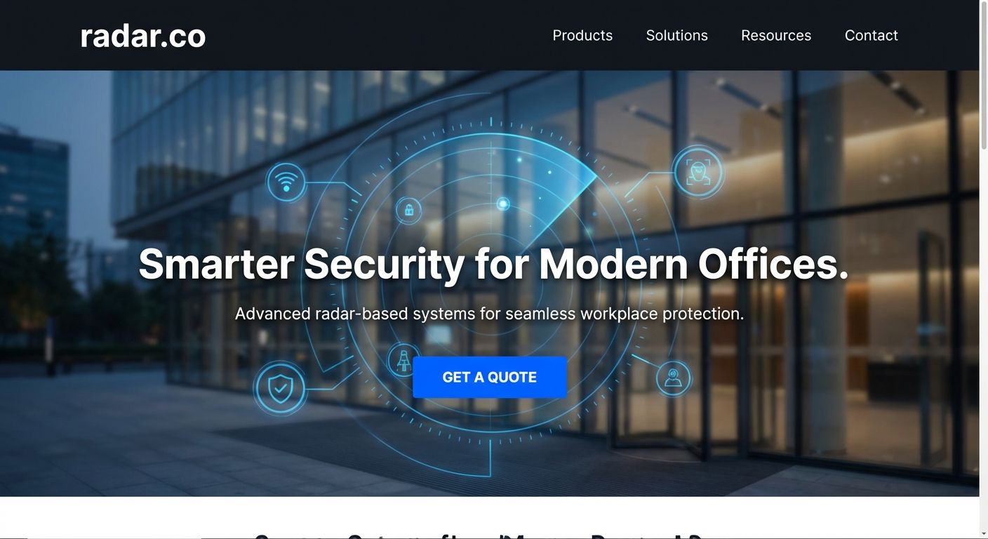 Radar Co Landing Page