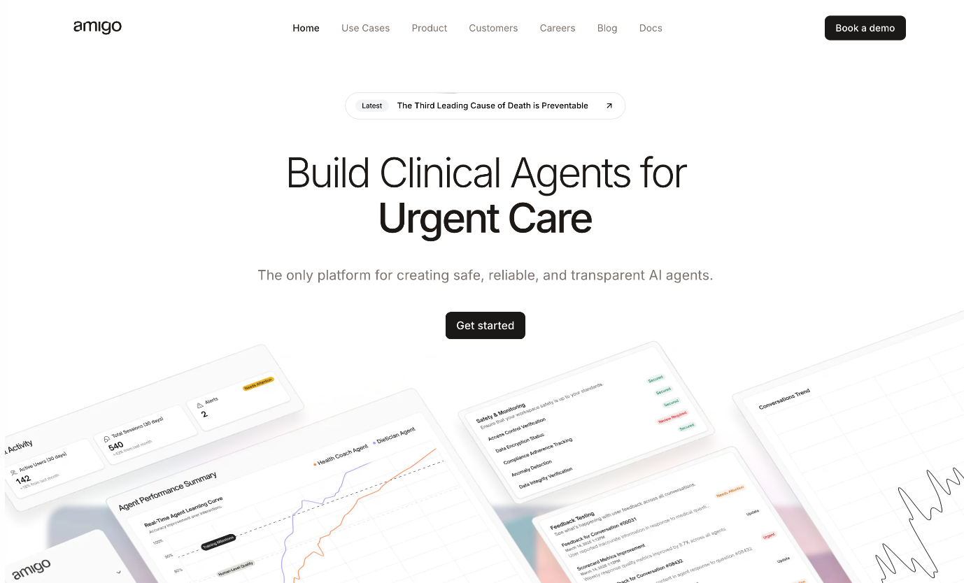Build Clinical Agents for Urgent Care landing page