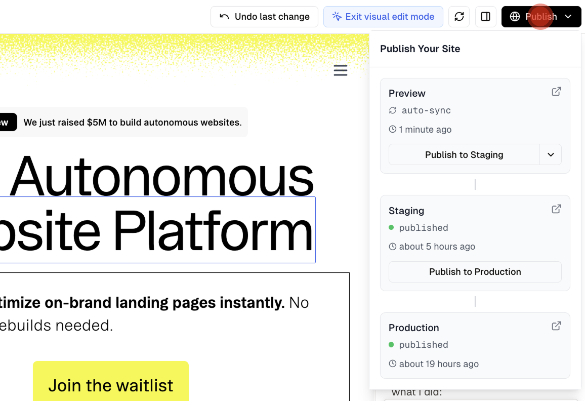 Flint publish workflow